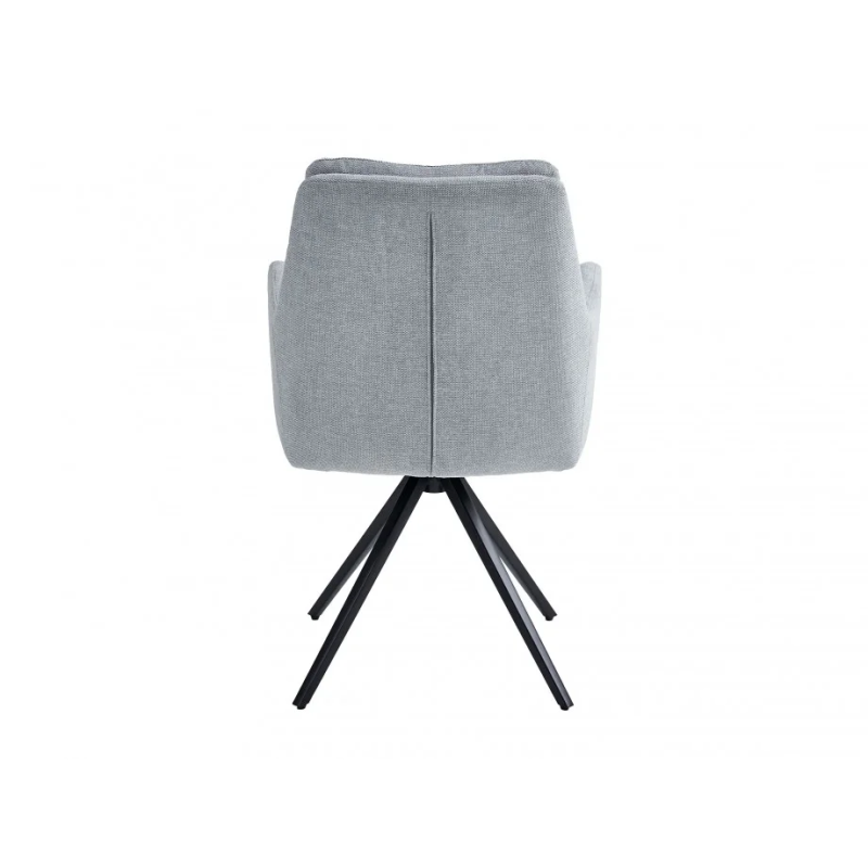 Стул с оборотом 180° Adrian черный каркас / Светло-серая ткань (20757-01)