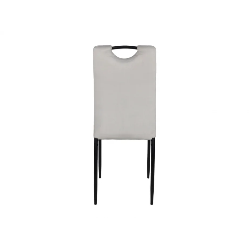 Стул кухонный ALEX черный каркас/светло-серый велюр (20122-01)