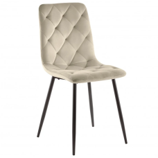 Стул кухонный ANETTE черный каркас/темно-бежевый велюр (19560-01)