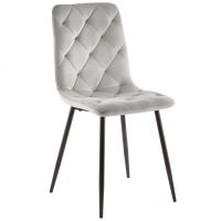 Стул кухонный ANETTE черный каркас/серый велюр (19559-01)