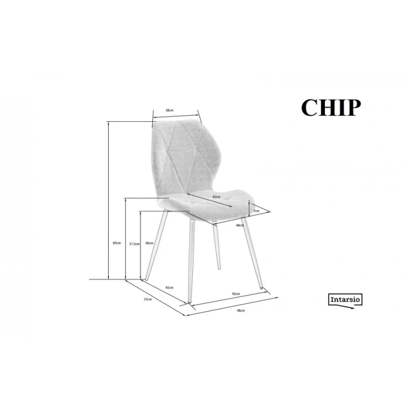 Стул кухонный CHIP Черный каркас / Бежевая ткань (20147-01)