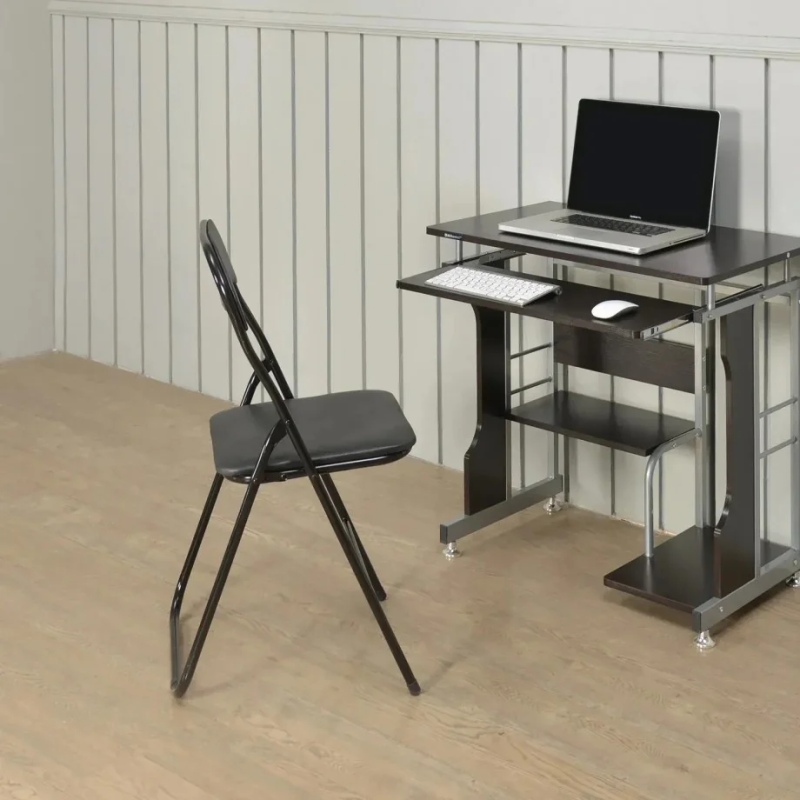 Стул складной TIKO Черный металл / Черная Экокожа (16636-01)