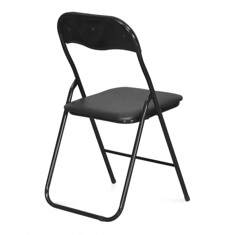 Стул складной TIKO Черный металл / Черная Экокожа (16636-01)