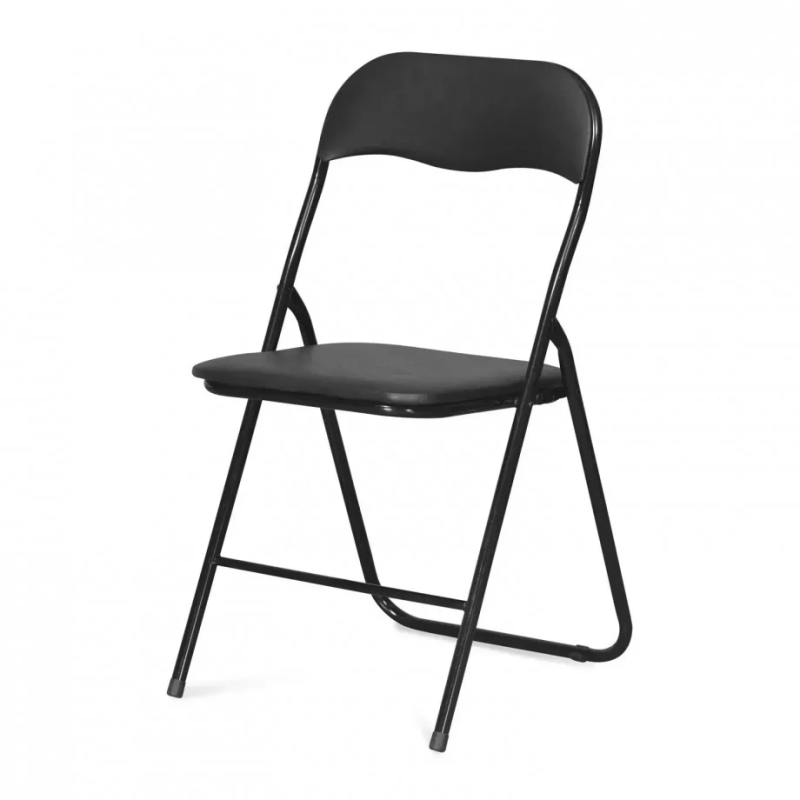 Стул складной TIKO Черный металл / Черная Экокожа (16636-01)