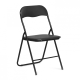 Стул складной TIKO Черный металл / Черная Экокожа (16636-01)