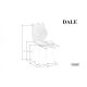 Стул кухонный DALE Черный металл / Серая ткань (20148-01)