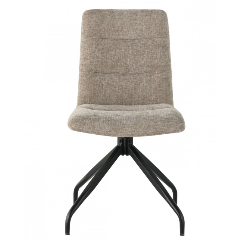 Стул кухонный DAMIR с поворотным механизмом на 180° Черный каркас/Темный беж (21274-01)