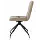 Стул кухонный DAMIR с поворотным механизмом на 180° Черный каркас/Темный беж (21274-01)