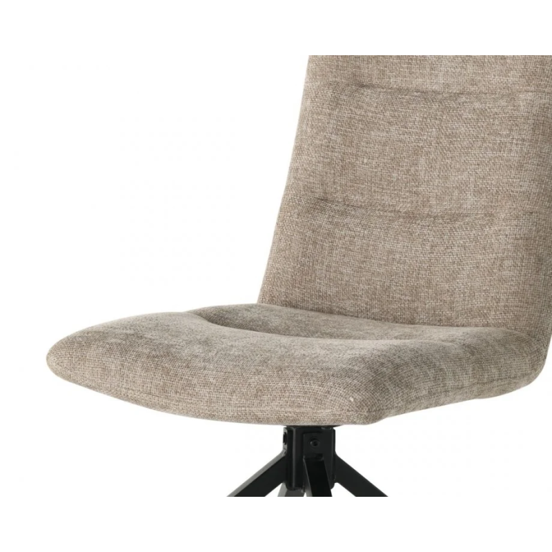 Стул кухонный DAMIR с поворотным механизмом на 180° Черный каркас/Темный беж (21274-01)