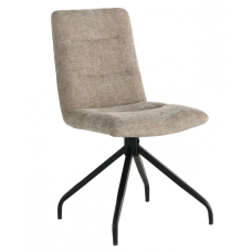 Стул кухонный DAMIR с поворотным механизмом на 180° Черный каркас/Темный беж ткань (21274-01)
