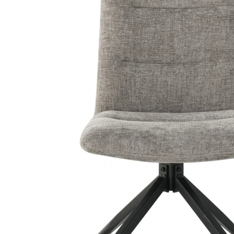 Стул кухонный DAMIR с поворотным механизмом на 180° Черный каркас/Серый ткань (21279-01)