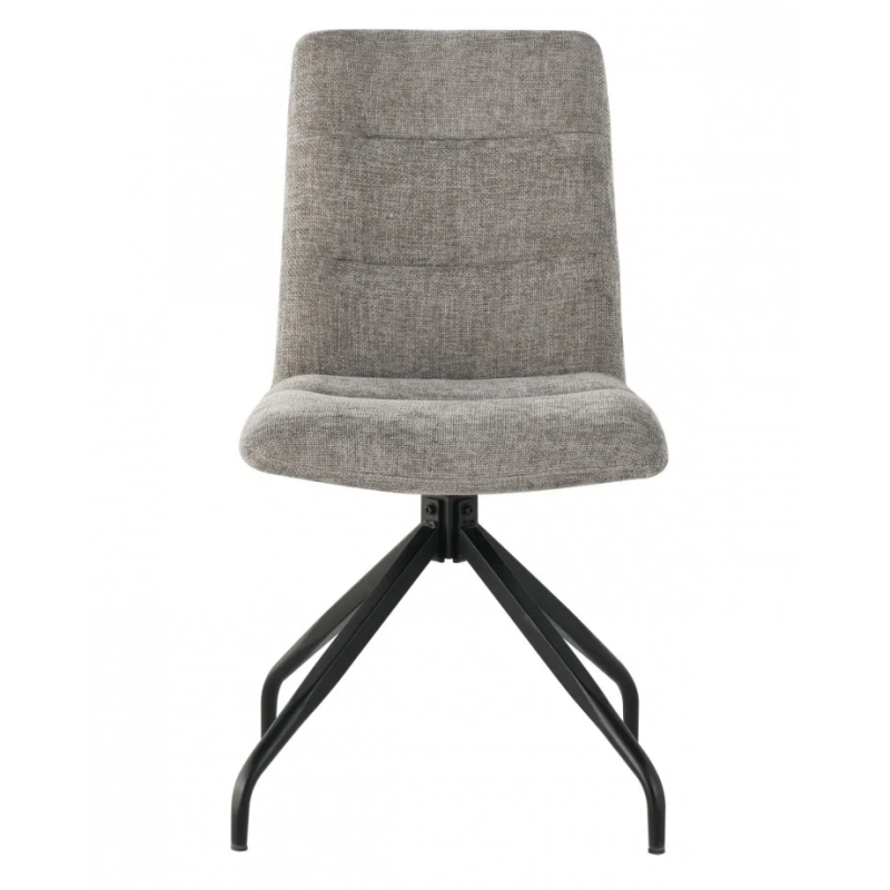 Стул кухонный DAMIR с поворотным механизмом на 180° Черный каркас/Серый ткань (21279-01)