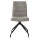 Стул кухонный DAMIR с поворотным механизмом на 180° Черный каркас/Серый ткань (21279-01)