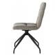 Стул кухонный DAMIR с поворотным механизмом на 180° Черный каркас/Серый ткань (21279-01)
