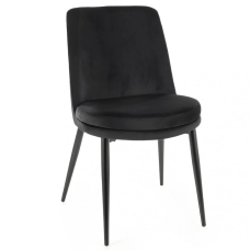 Стул кухонный AVA черный каркас/черный велюр (19944-01)