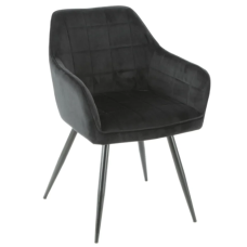 Стул обеденный DONNA черный каркас / черный велюр (19568-01)