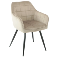 Стул DONNA черный каркас/темный беж (19570-01)