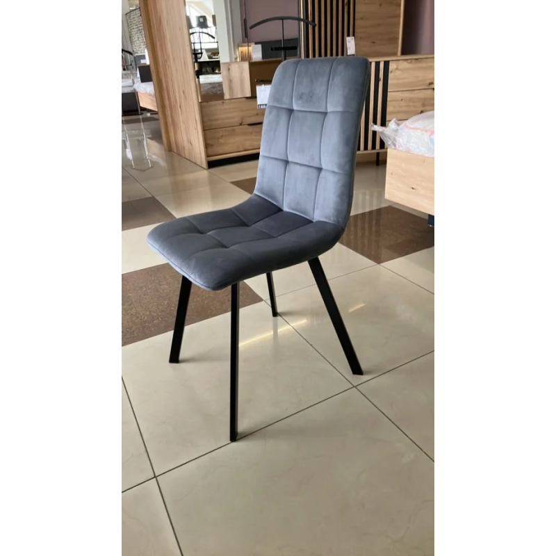 Стул кухонный EARI черный каркас/серый велюр CDBL-14 (16634-01)