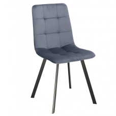 Стул кухонный EARI черный каркас/серый велюр CDBL-14 (16634-01)