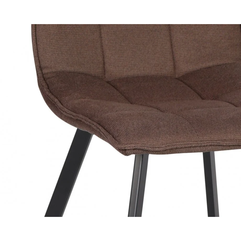 Стул кухонный EARI TEX Черный каркас / Коричневая ткань (22048-01)