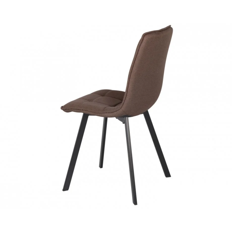 Стул кухонный EARI TEX Черный каркас / Коричневая ткань (22048-01)