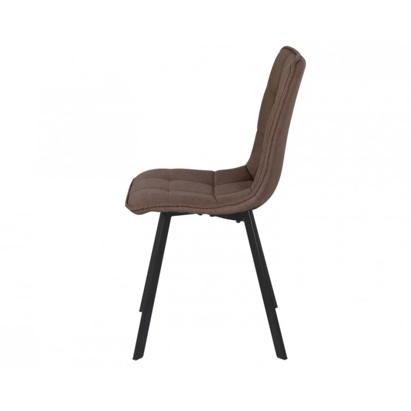 Стул кухонный EARI TEX Черный каркас / Коричневая ткань (22048-01)