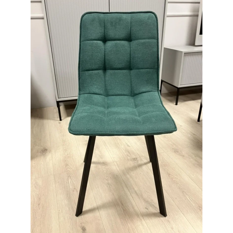 Стул кухонный EARI TEX Черный каркас / Изумрудная ткань (22045-01)