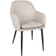 Стул кухонный EMILY черный каркас/бежевая ткань (20115-01)