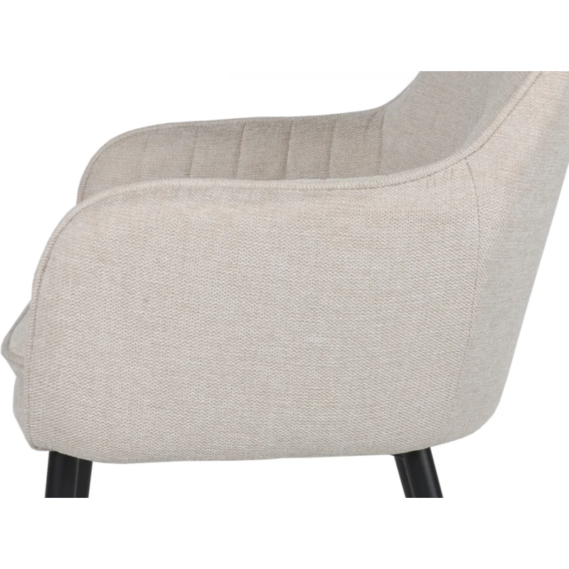 Стул кухонный EMILY черный каркас/бежевая ткань (20115-01)