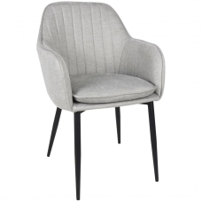 Стул кухонный EMILY черный каркас/светло-серая ткань (20117-01)