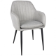 Стул кухонный EMILY черный каркас/светло-серая ткань (20117-01)