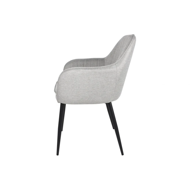 Стул кухонный EMILY черный каркас/светло-серая ткань (20117-01)