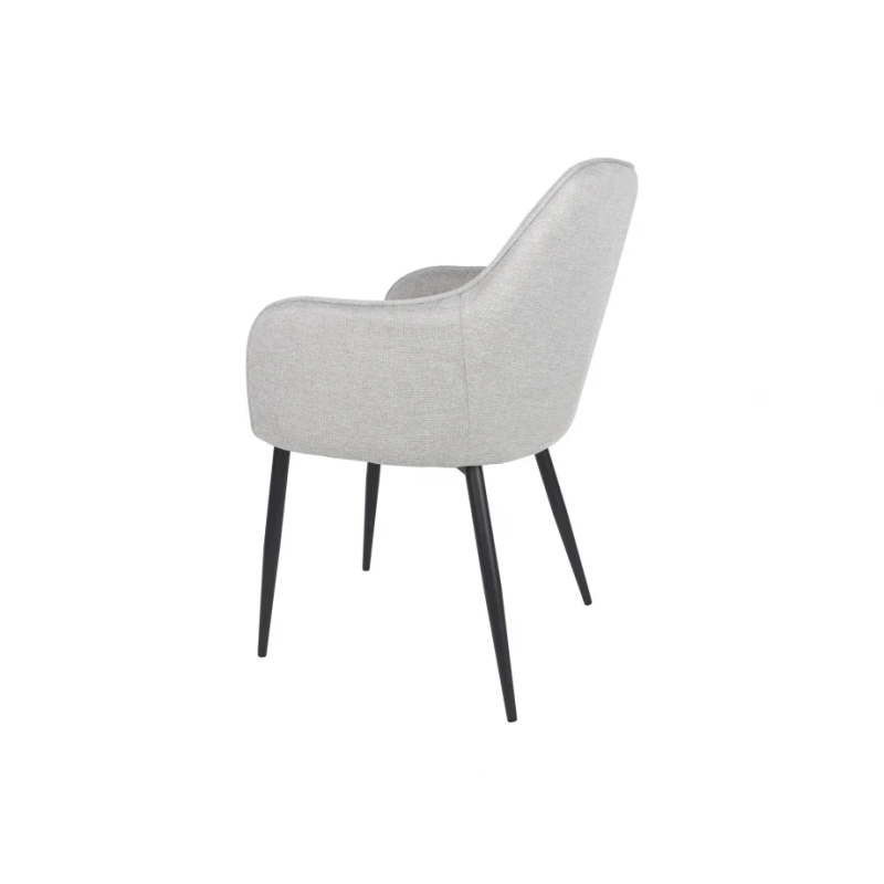 Стул кухонный EMILY черный каркас/светло-серая ткань (20117-01)