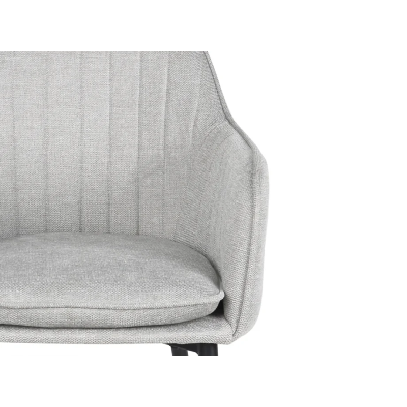 Стул кухонный EMILY черный каркас/светло-серая ткань (20117-01)