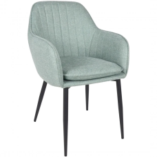 Стул кухонный EMILY черный каркас/ментоловая ткань (20116-01)