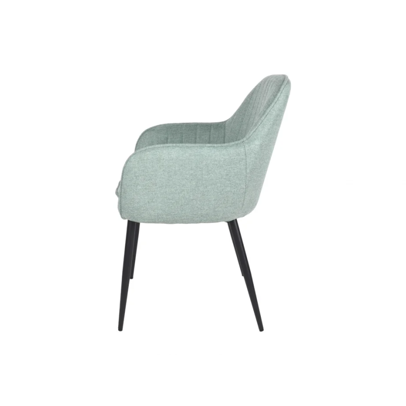 Стул кухонный EMILY черный каркас/ментоловая ткань (20116-01)