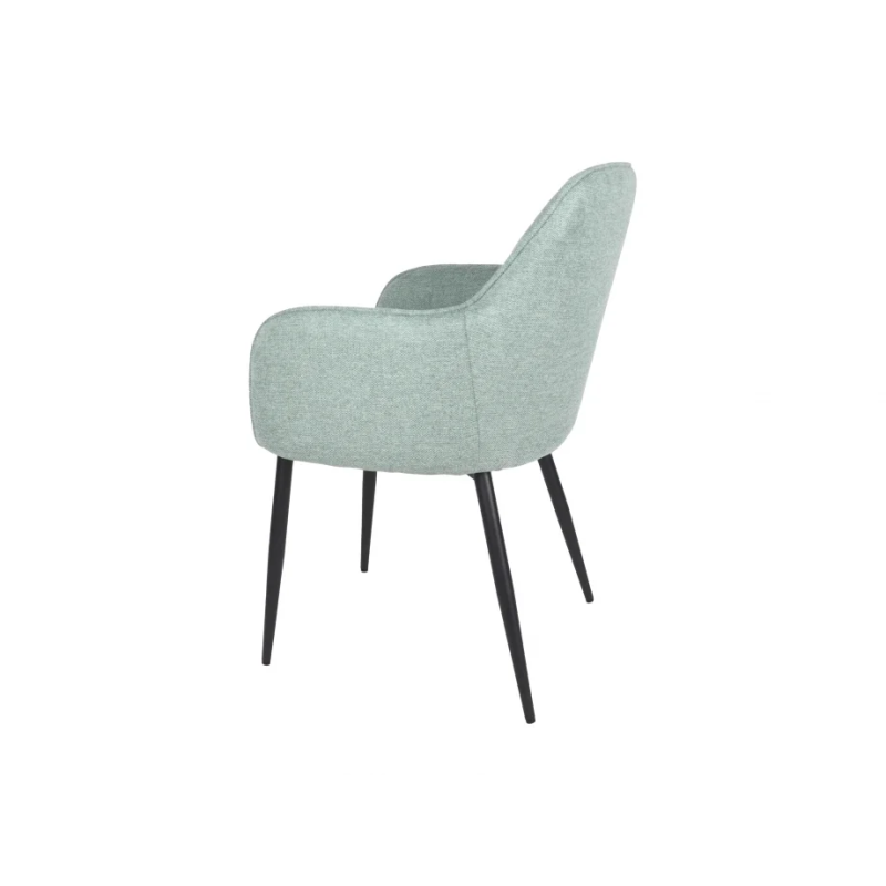 Стул кухонный EMILY черный каркас/ментоловая ткань (20116-01)