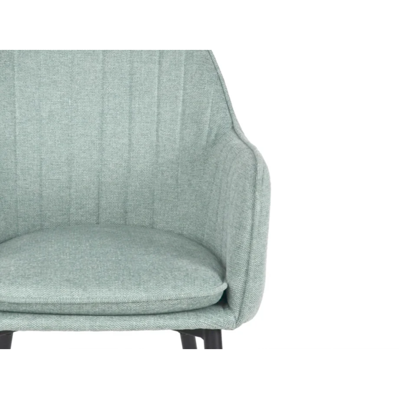 Стул кухонный EMILY черный каркас/ментоловая ткань (20116-01)