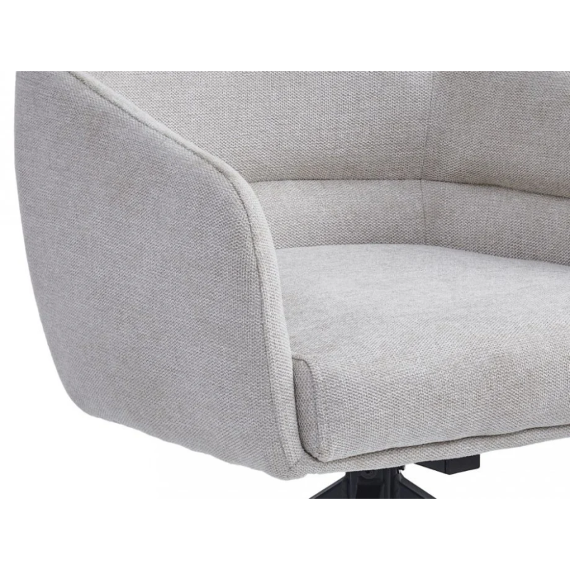 Стул с оборотом на 180º EMMA Черный каркас / Бежевая ткань (20270-01)