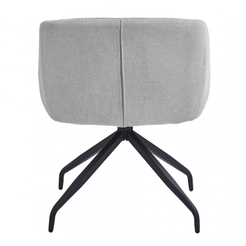 Стул с оборотом на 180º EMMA Черный каркас / Бежевая ткань (20270-01)