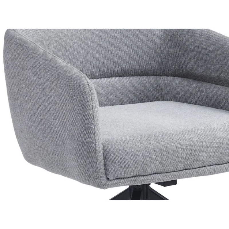 Стул с оборотом на 180º EMMA Черный каркас / Светло-серая ткань (20271-01)