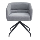 Стул с оборотом на 180º EMMA Черный каркас / Светло-серая ткань (20271-01)