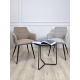 Стул кухонный Ernest Черный каркас / Светло-серая ткань вельвет (20765-01)