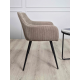 Стул кухонный Ernest Черный каркас / Темно-бежевый вельвет (20764-01)