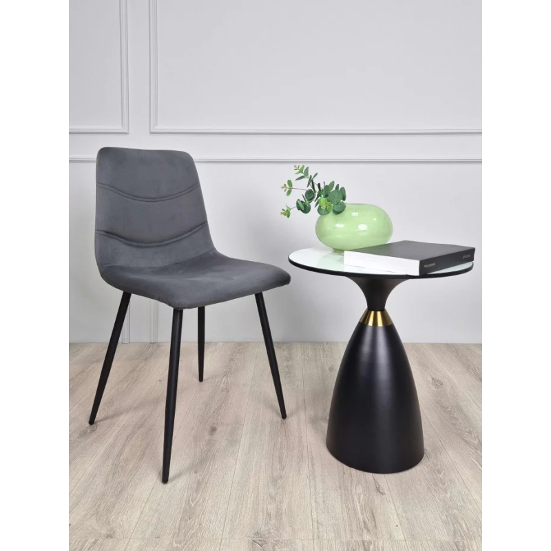 Стул кухонный EVAN Черный каркас / Темно-серый 18 (20138-01)