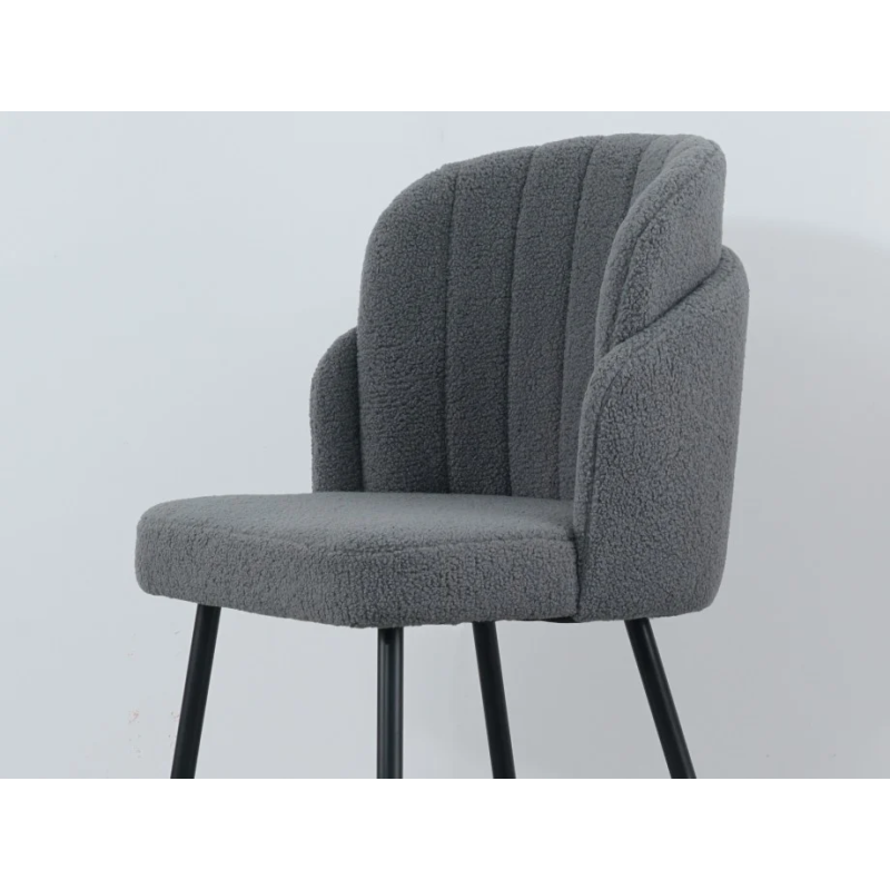 Стул кухонный FIFI черный каркас/светло-серый Teddy (19982-01)