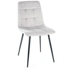 Стул кухонный MIA черный каркас/светло-серый велюр (19935-01)
