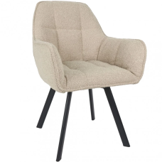 Стул кухонный GABRIEL черный каркас/беж тк. поворот 180° (20119-01)