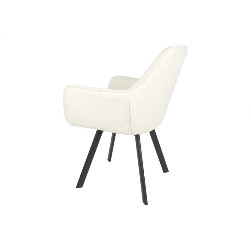 Стул кухонный GABRIEL черный каркас/белая тк. поворот 180° (20120-01)