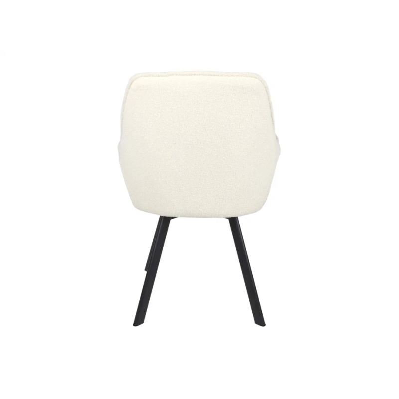 Стул кухонный GABRIEL черный каркас/белая тк. поворот 180° (20120-01)